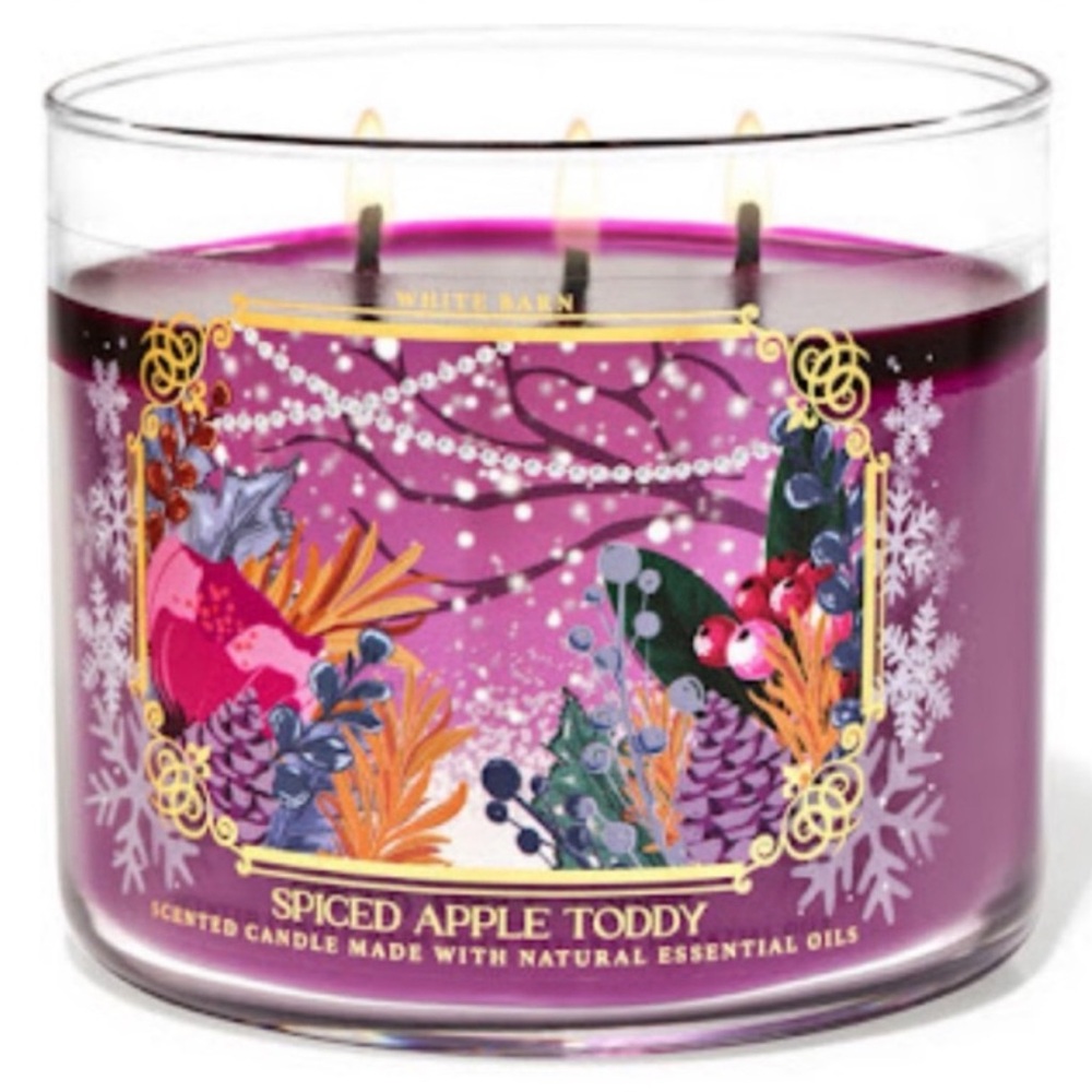 Bath & Body Works Spiced Apple Toddy 3 Wick Candle With Decorative Lid - Picture 12 of 15